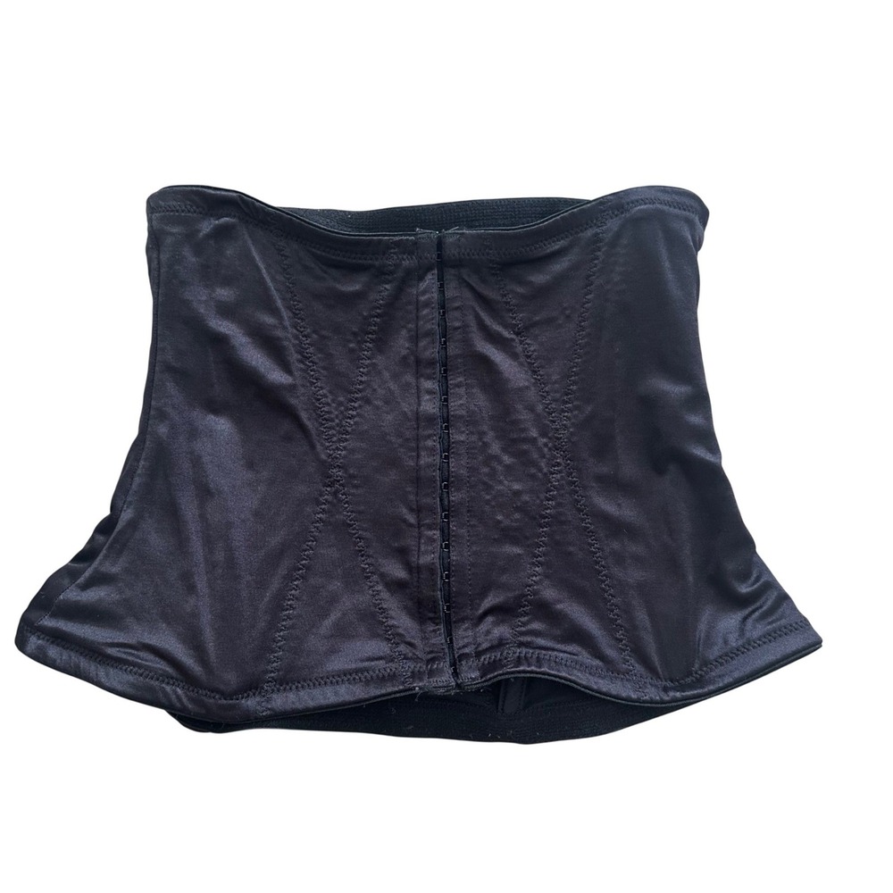 Partners Intimates Black Waist Hook Eye Tummy Control Shapewear  Large